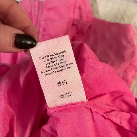 LoveShackFancy Natasha Heritage Mini Dress in Watermelon Ice Sz. M - Picture 9 of 9